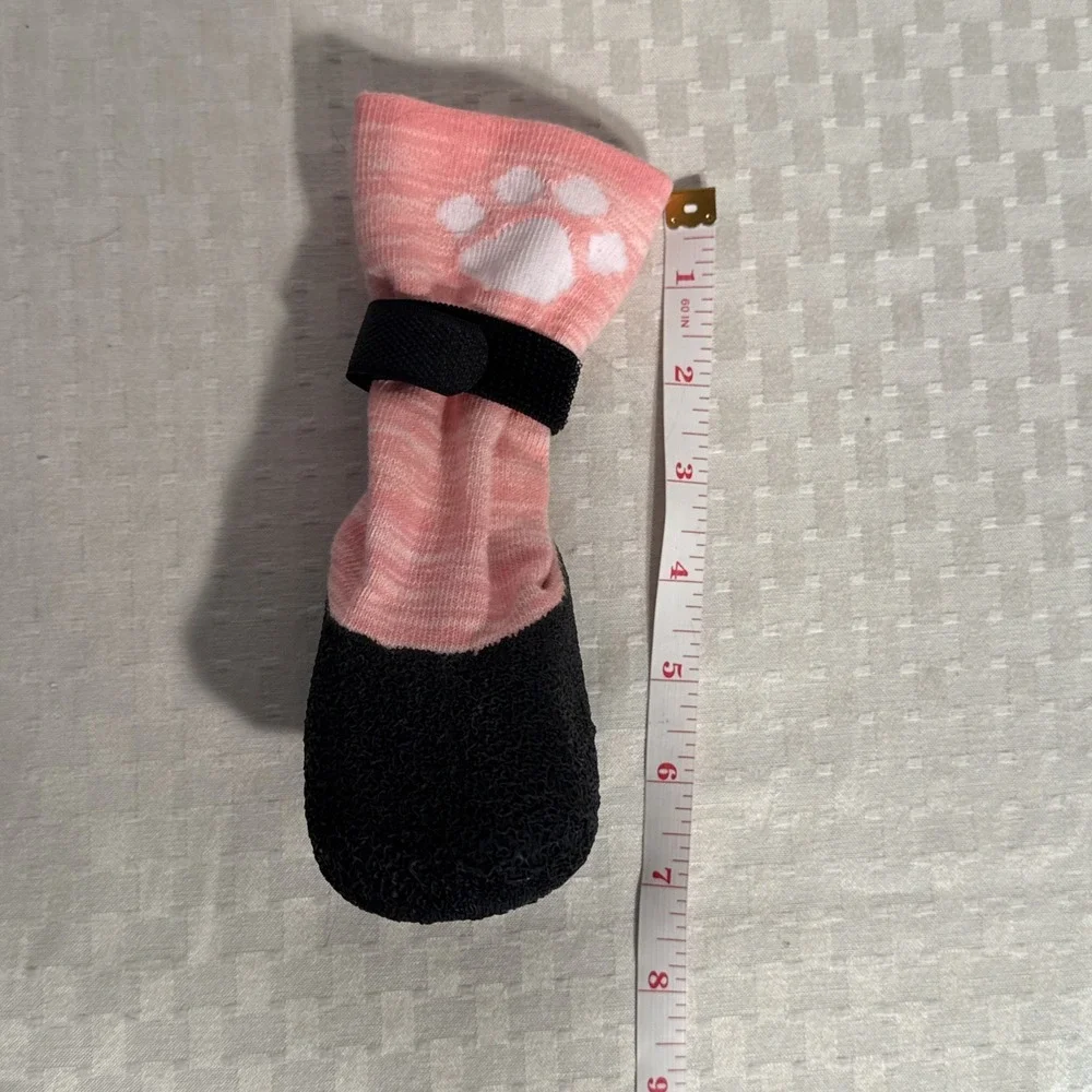 QUMY Dog Shoes LARGE Dog Boots & Paw Protectors Pink size 7 63-75 lbs NEW